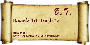Baumöhl Teréz névjegykártya
